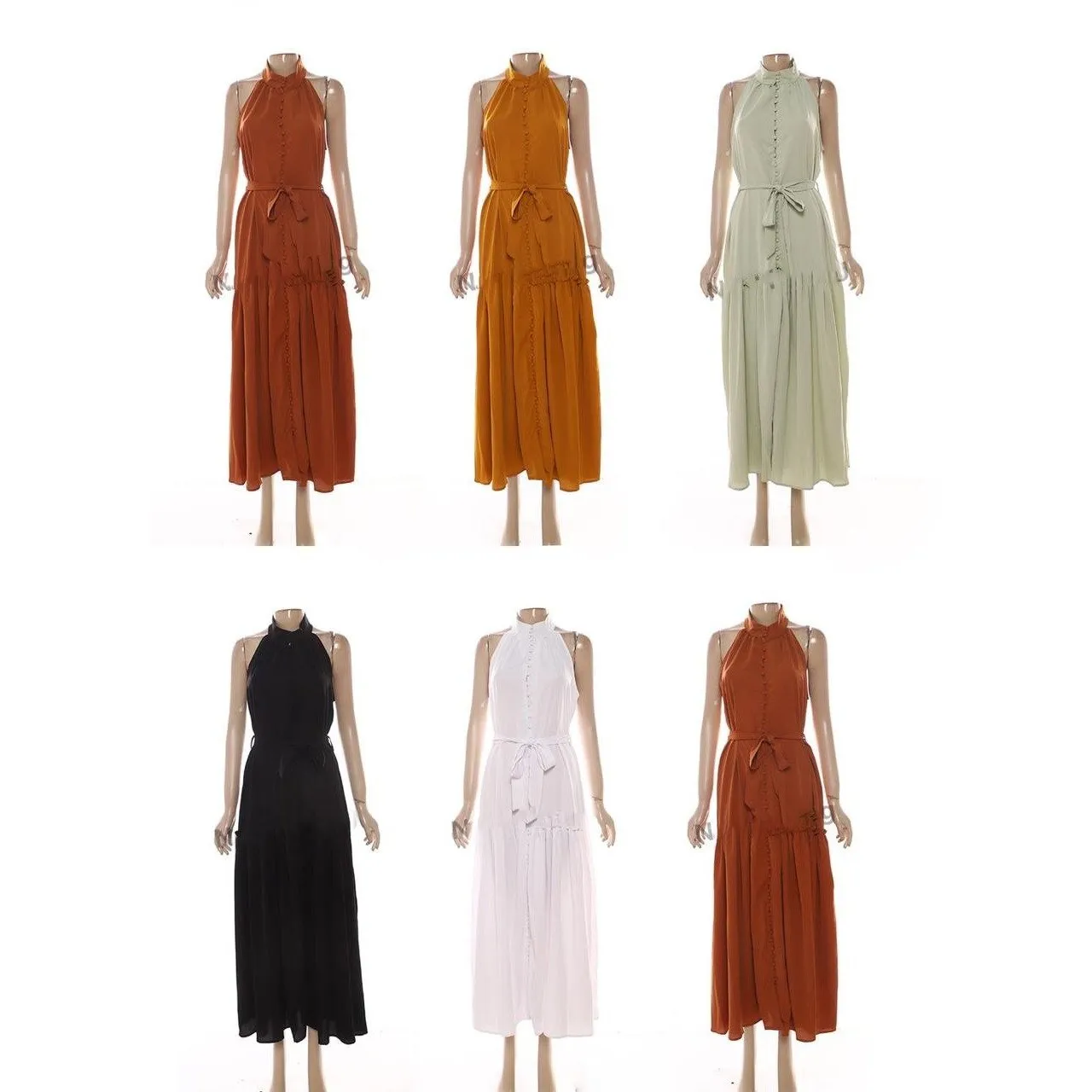 Butoon up Sleeveless Maxi Dress 